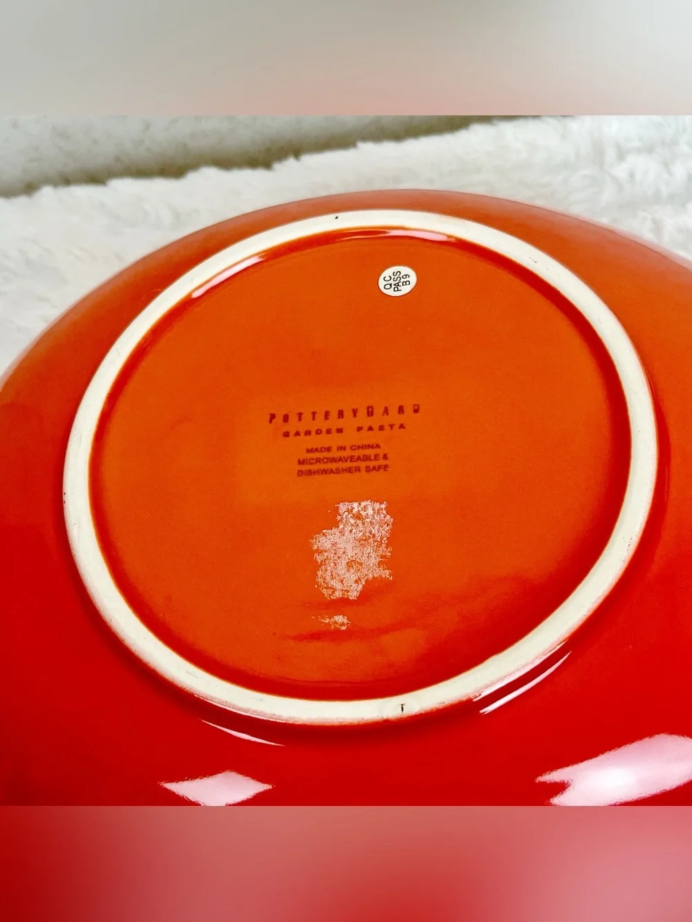 Pottery Barn Garden Pasta Red Tomato Large Ceramic Serving Bowl Farmhouse Boho